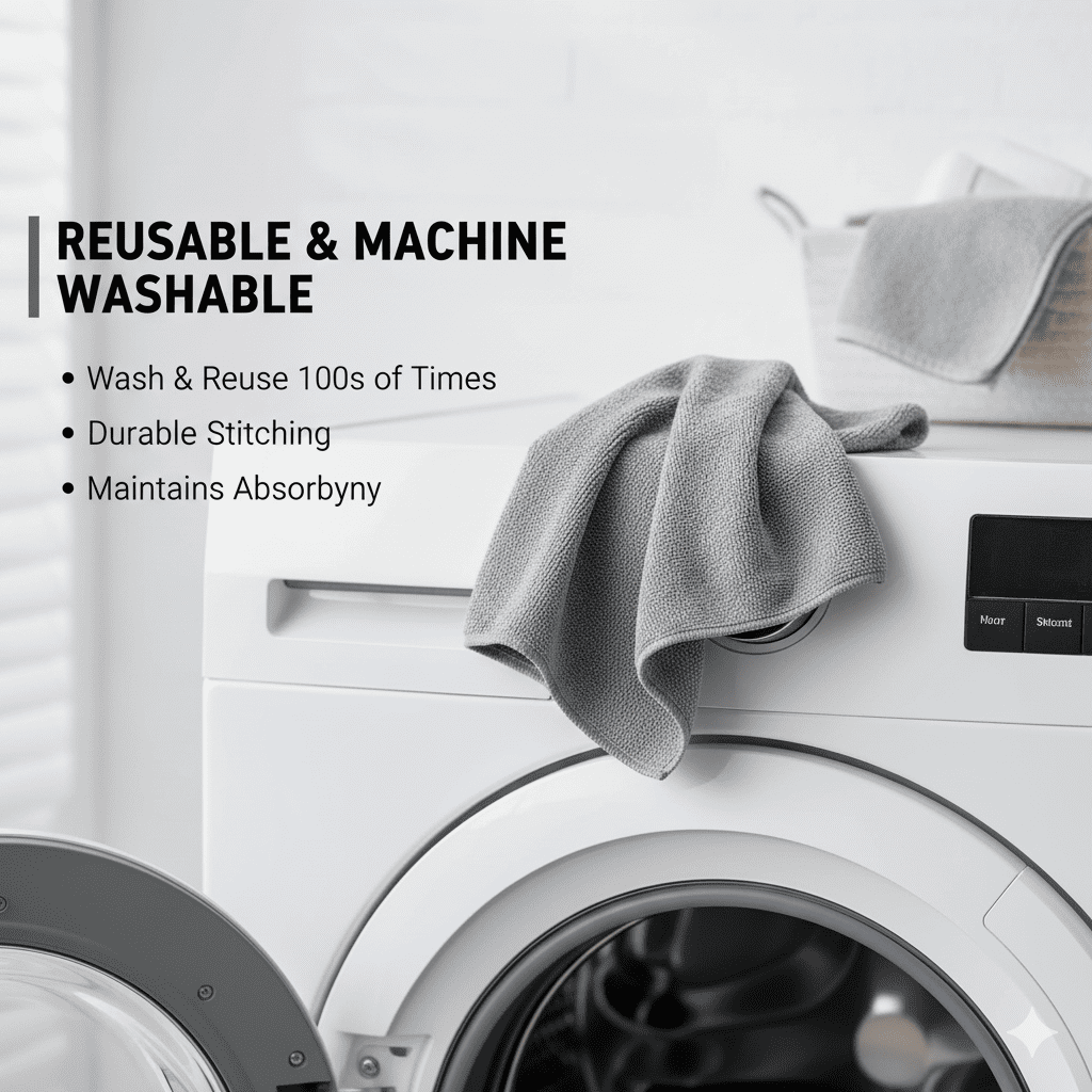 Reusable & Machine Washable